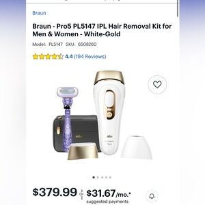 Braun Pro5 IPL Laser Hair Removal Device